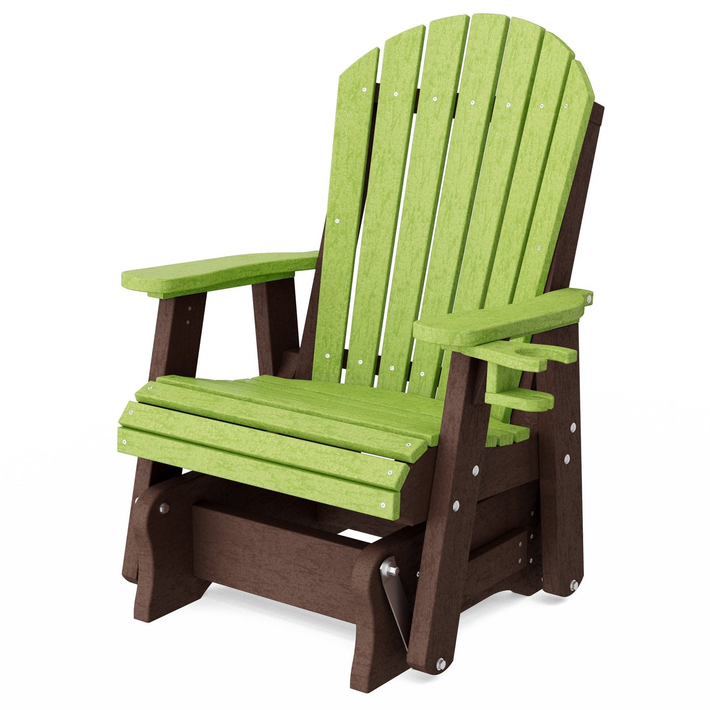 Heritage Adirondack Glider Chair with Cup Holder