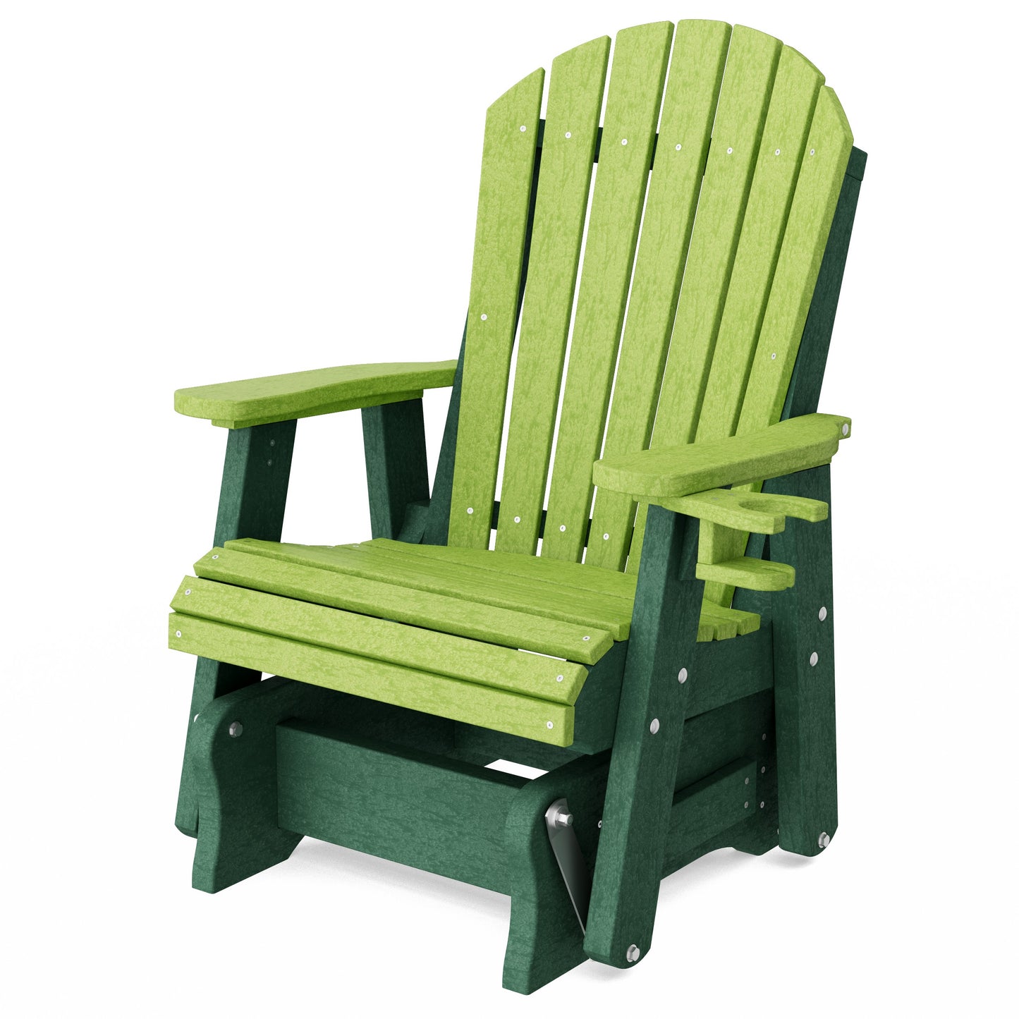 Heritage Adirondack Glider Chair with Cup Holder