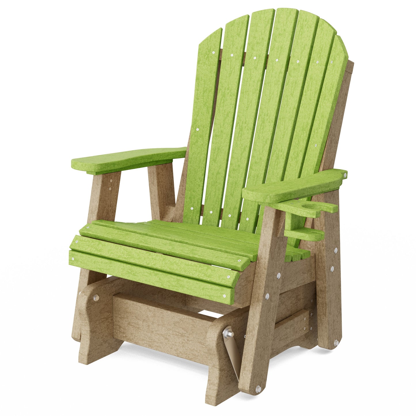 Heritage Adirondack Glider Chair with Cup Holder