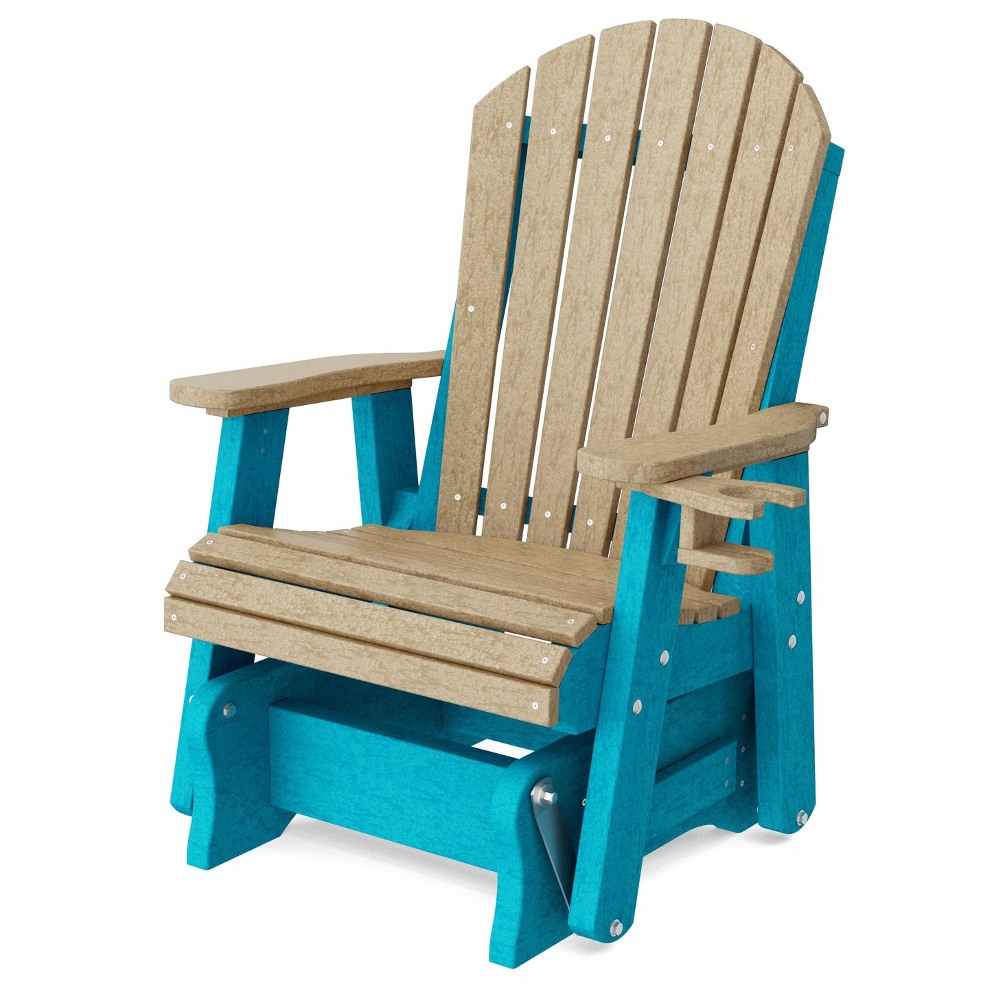 Heritage Adirondack Glider Chair with Cup Holder