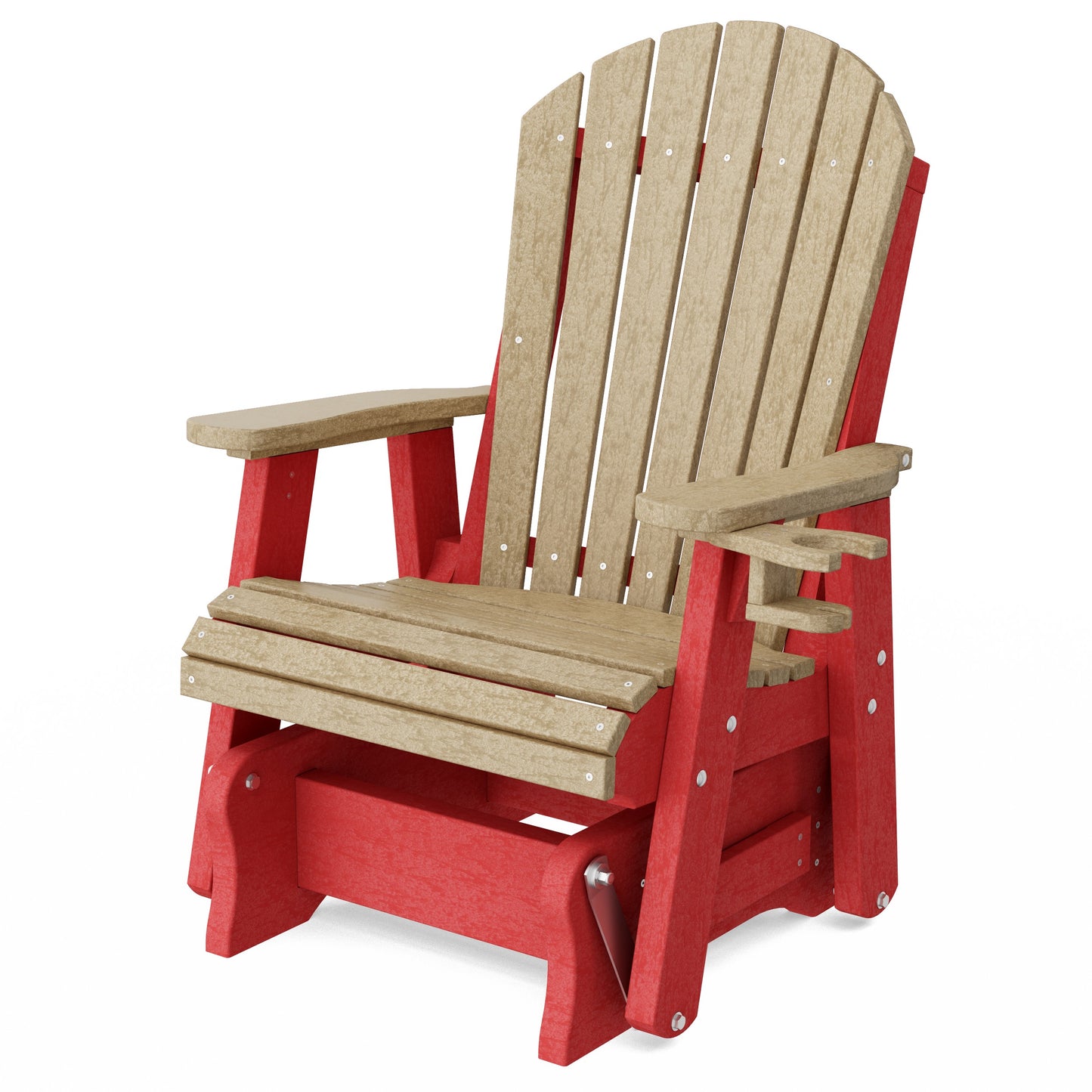 Heritage Adirondack Glider Chair with Cup Holder