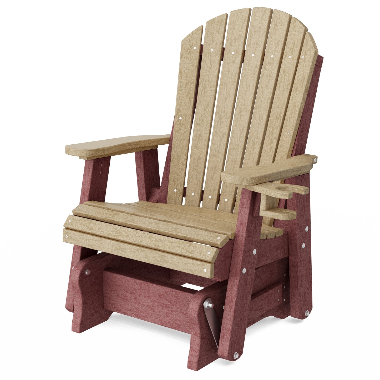 Heritage Adirondack Glider Chair with Cup Holder