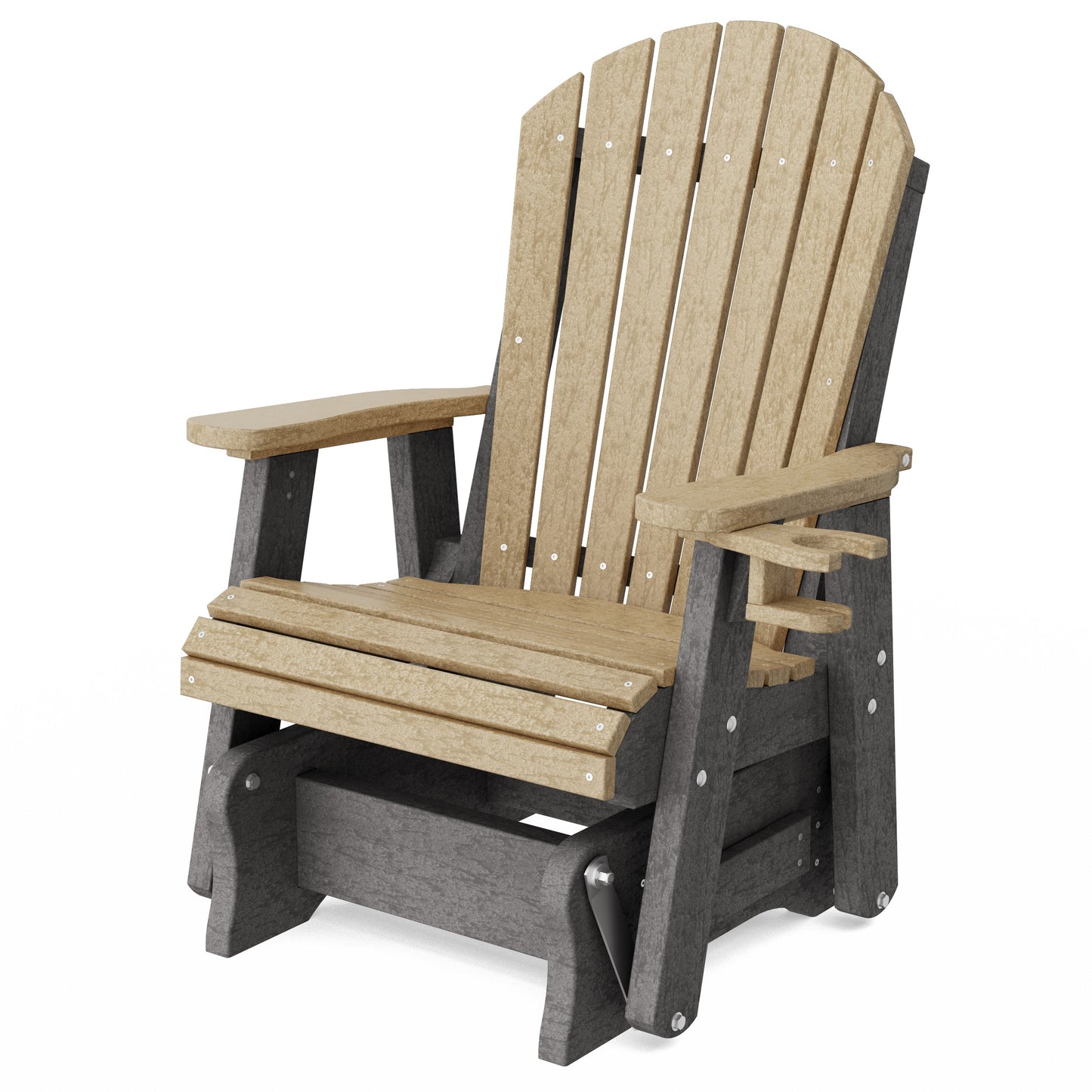 Heritage Adirondack Glider Chair with Cup Holder