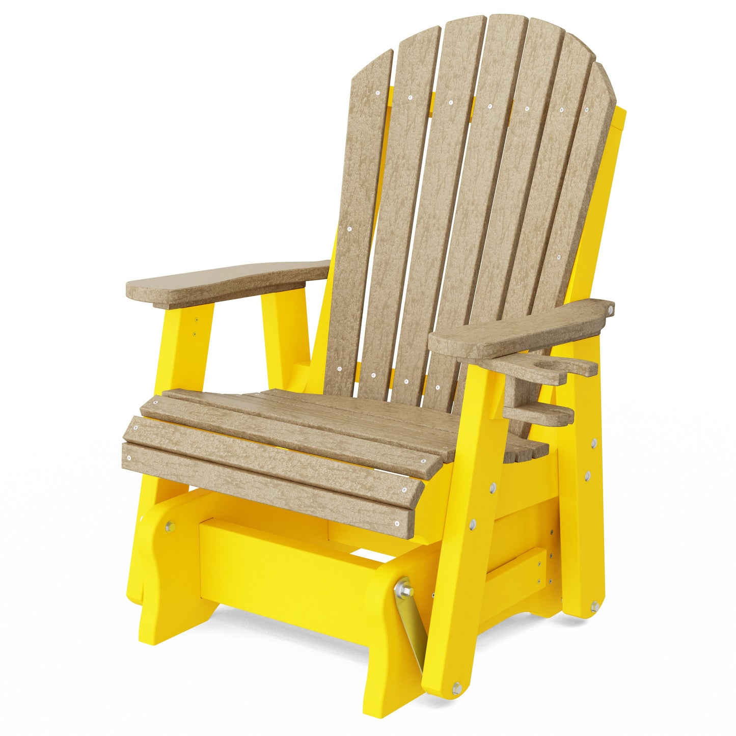Heritage Adirondack Glider Chair with Cup Holder