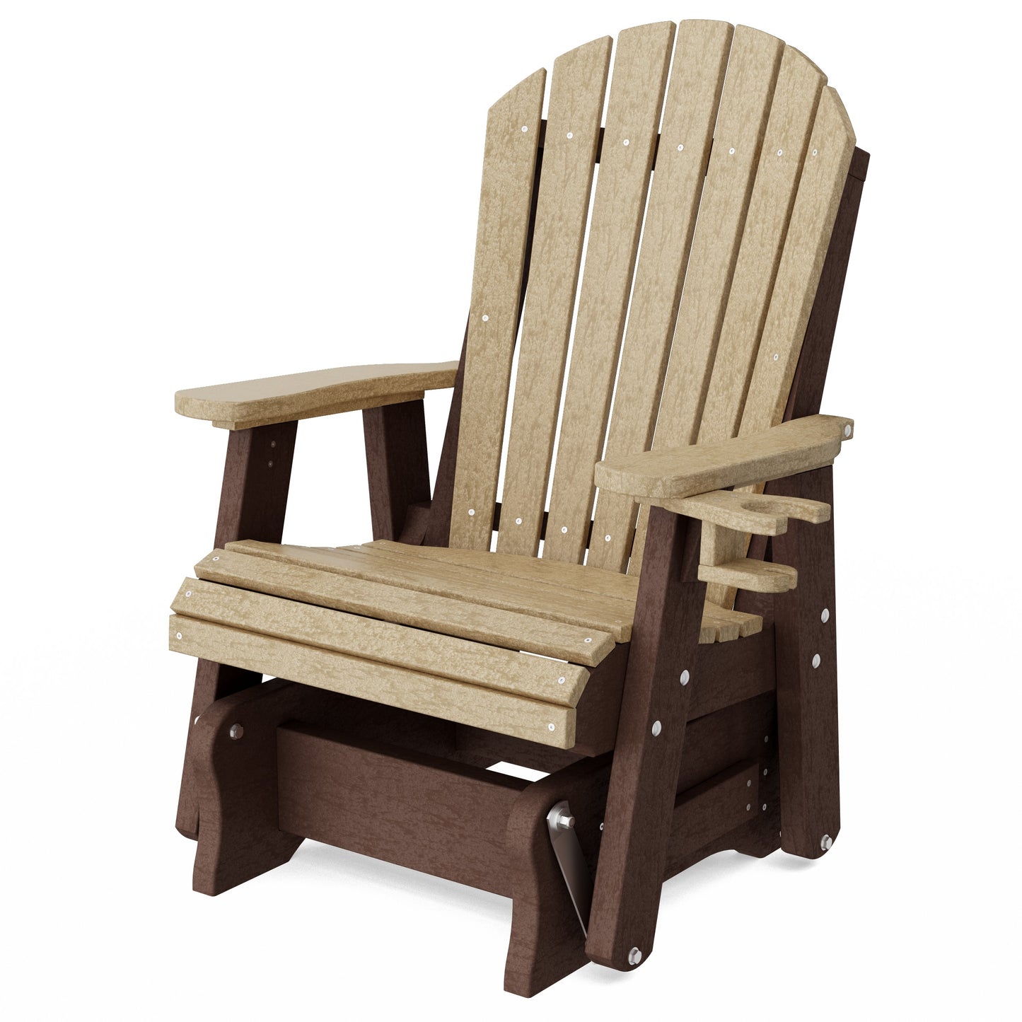 Heritage Adirondack Glider Chair with Cup Holder