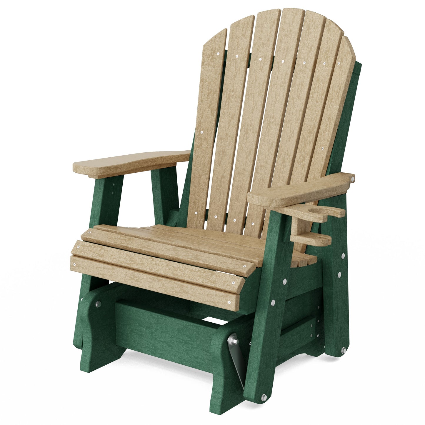 Heritage Adirondack Glider Chair with Cup Holder