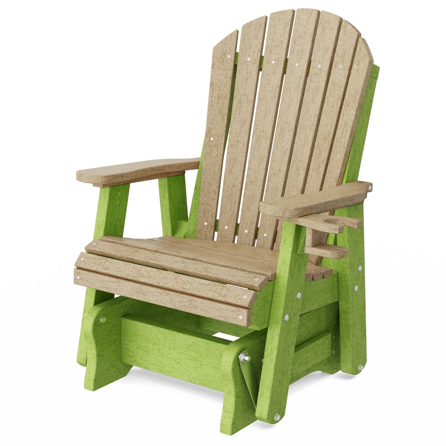 Heritage Adirondack Glider Chair with Cup Holder