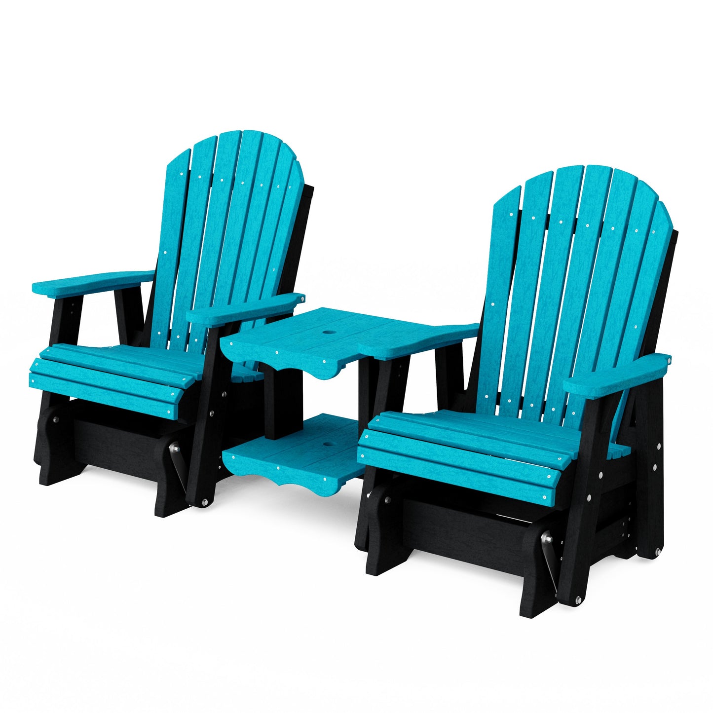 Heritage Adirondack Glider Chair Set with Center Table