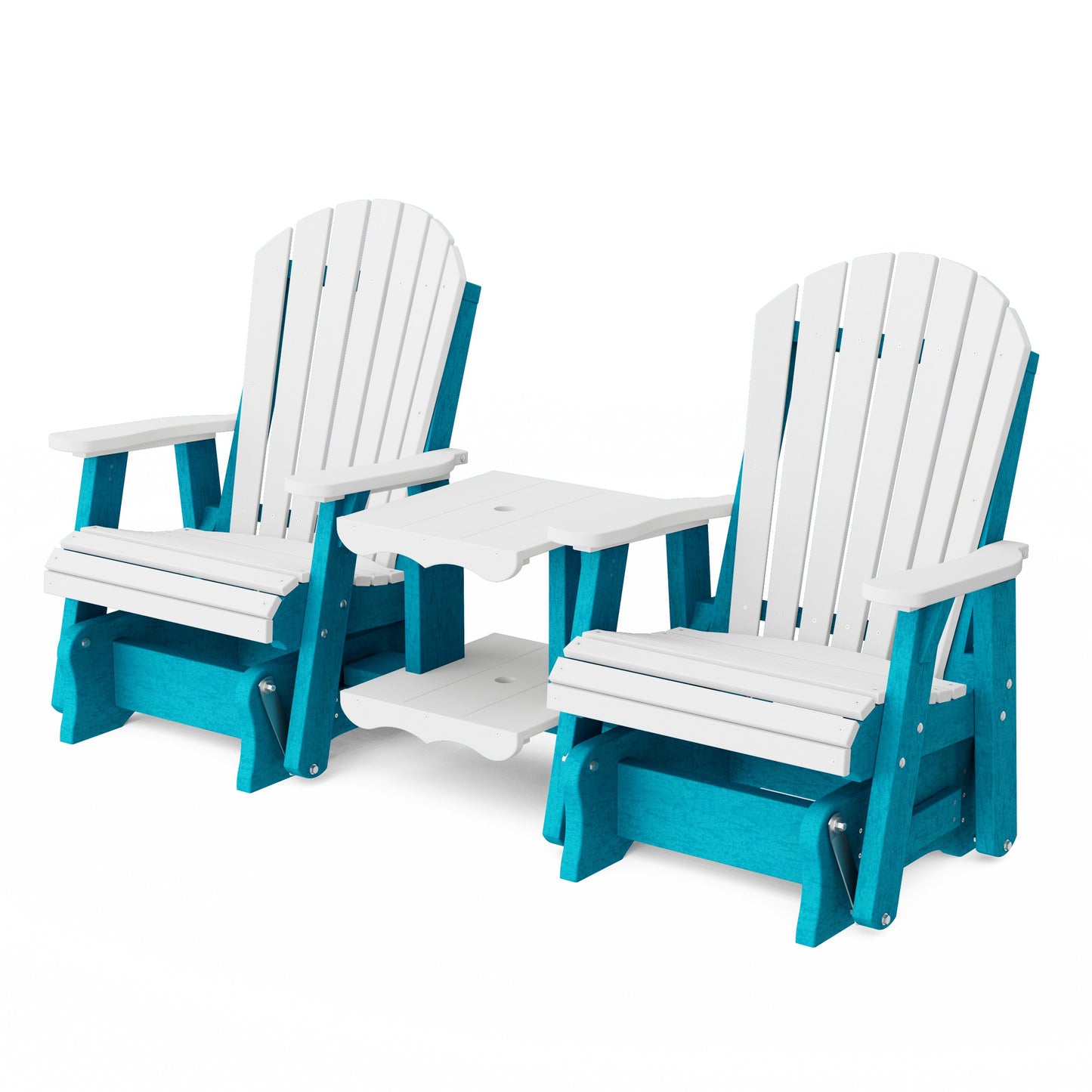 Heritage Adirondack Glider Chair Set with Center Table