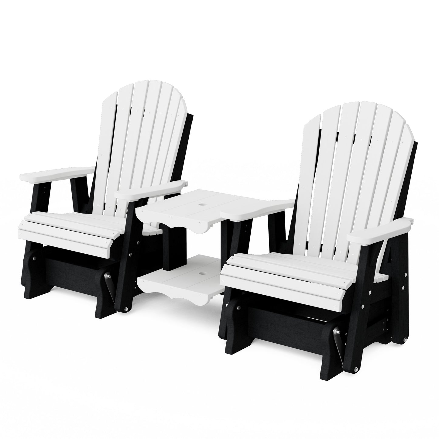 Heritage Adirondack Glider Chair Set with Center Table