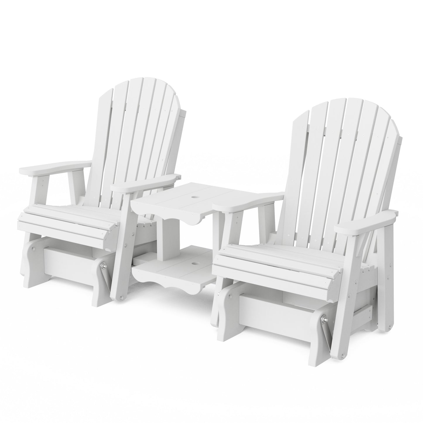Heritage Adirondack Glider Chair Set with Center Table