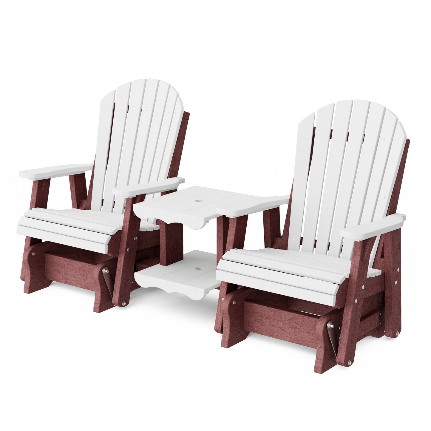Heritage Adirondack Glider Chair Set with Center Table