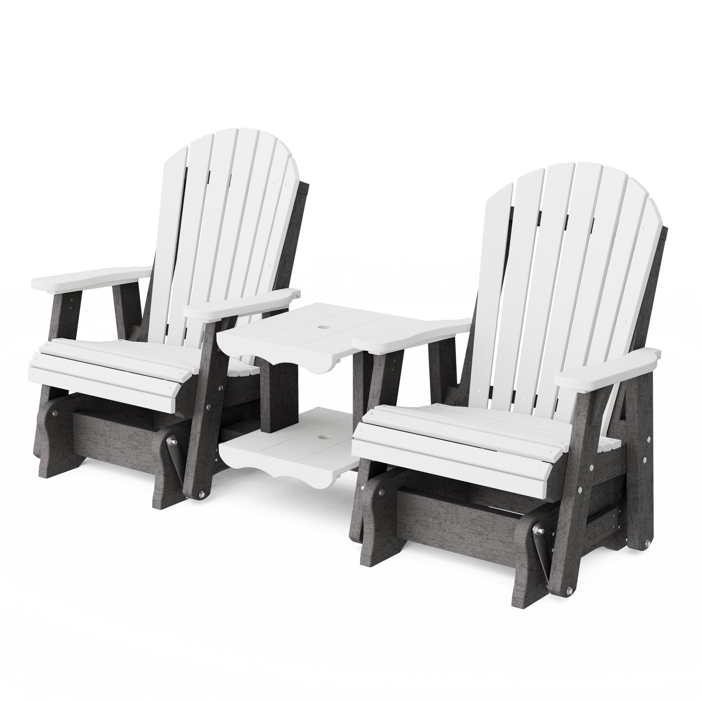 Heritage Adirondack Glider Chair Set with Center Table