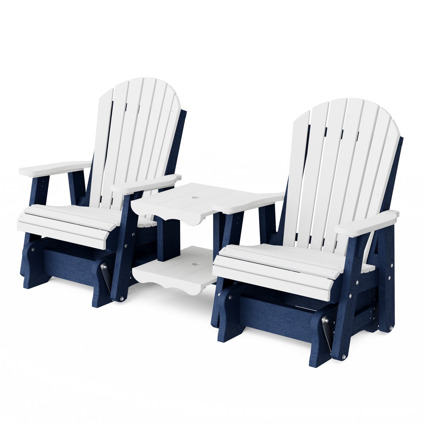 Heritage Adirondack Glider Chair Set with Center Table