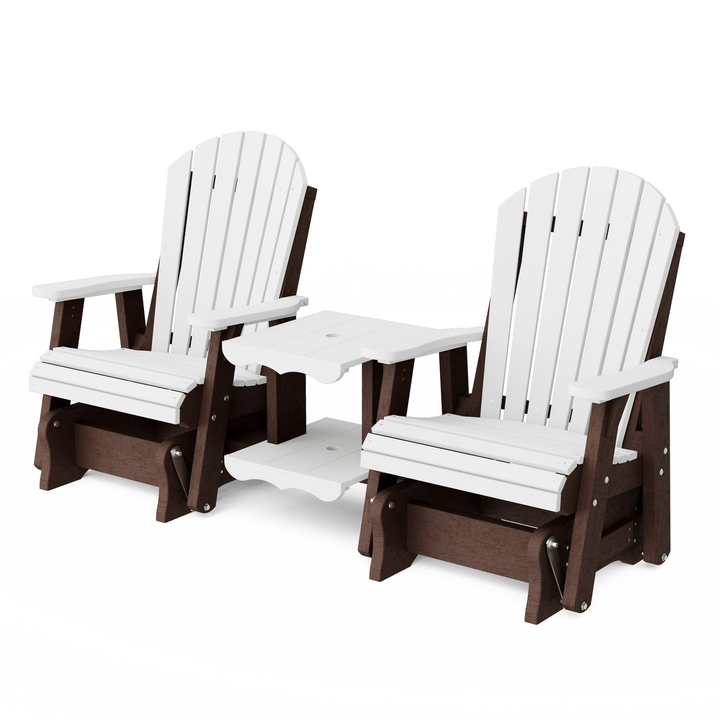 Heritage Adirondack Glider Chair Set with Center Table