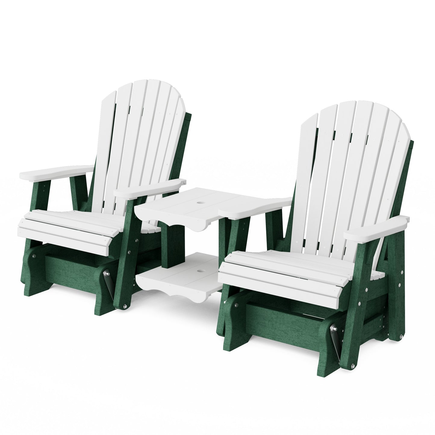 Heritage Adirondack Glider Chair Set with Center Table