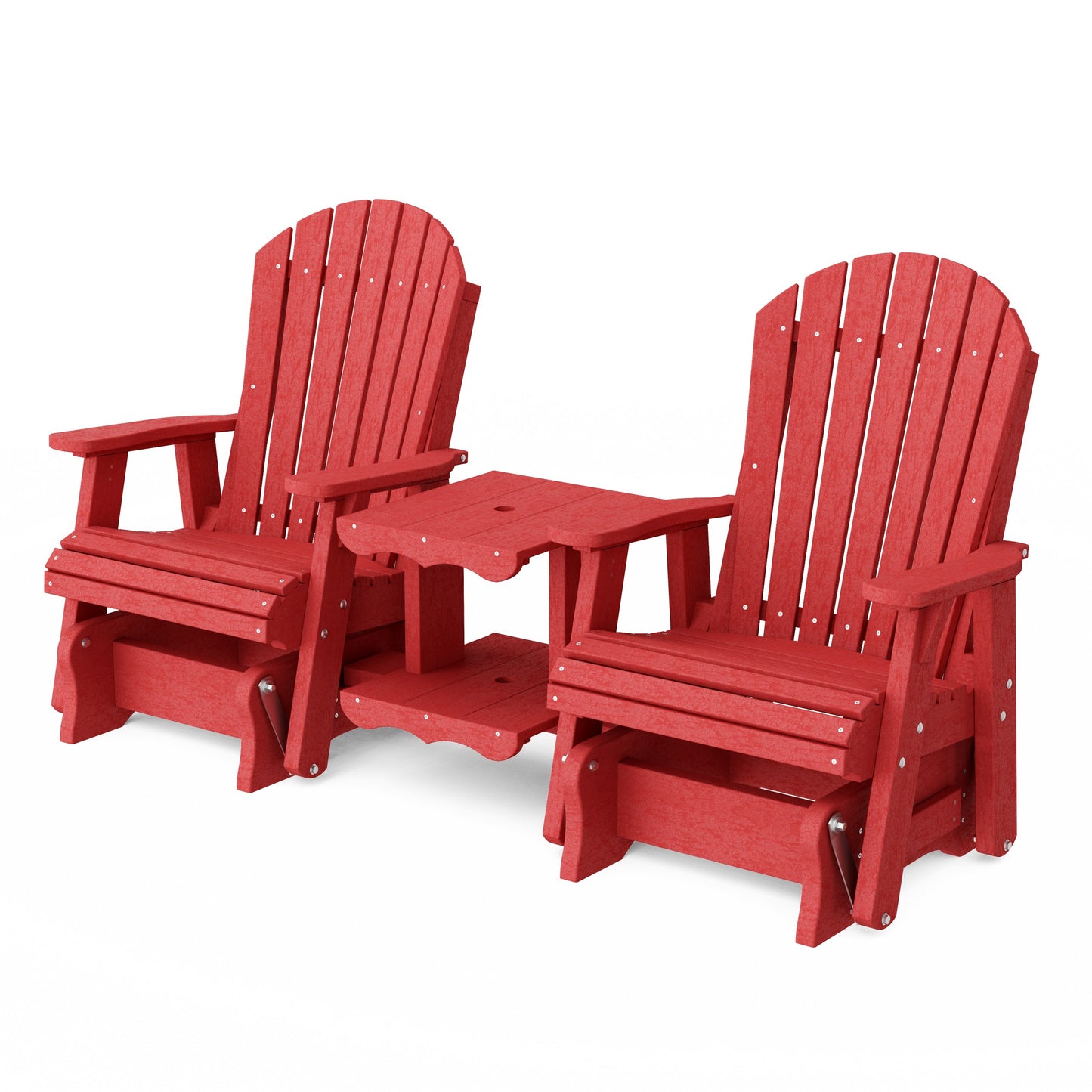Heritage Adirondack Glider Chair Set with Center Table