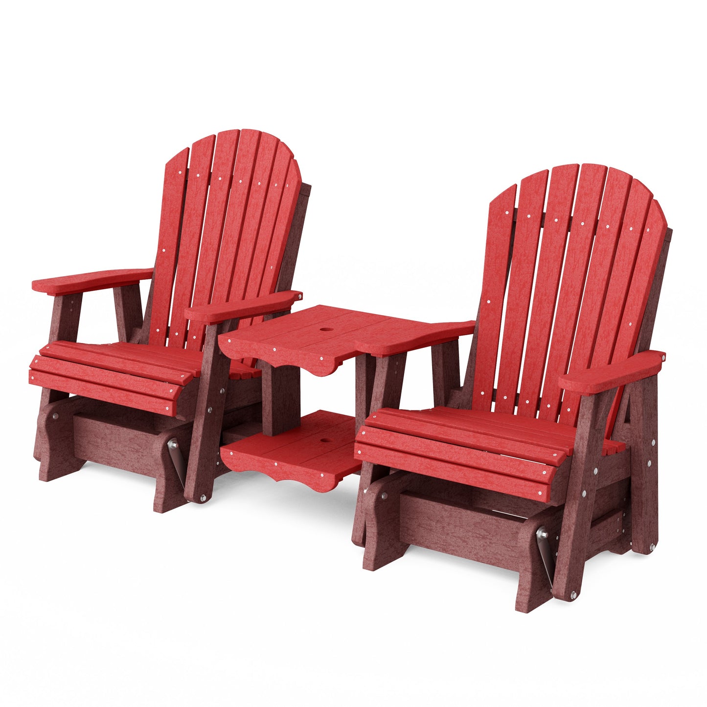 Heritage Adirondack Glider Chair Set with Center Table