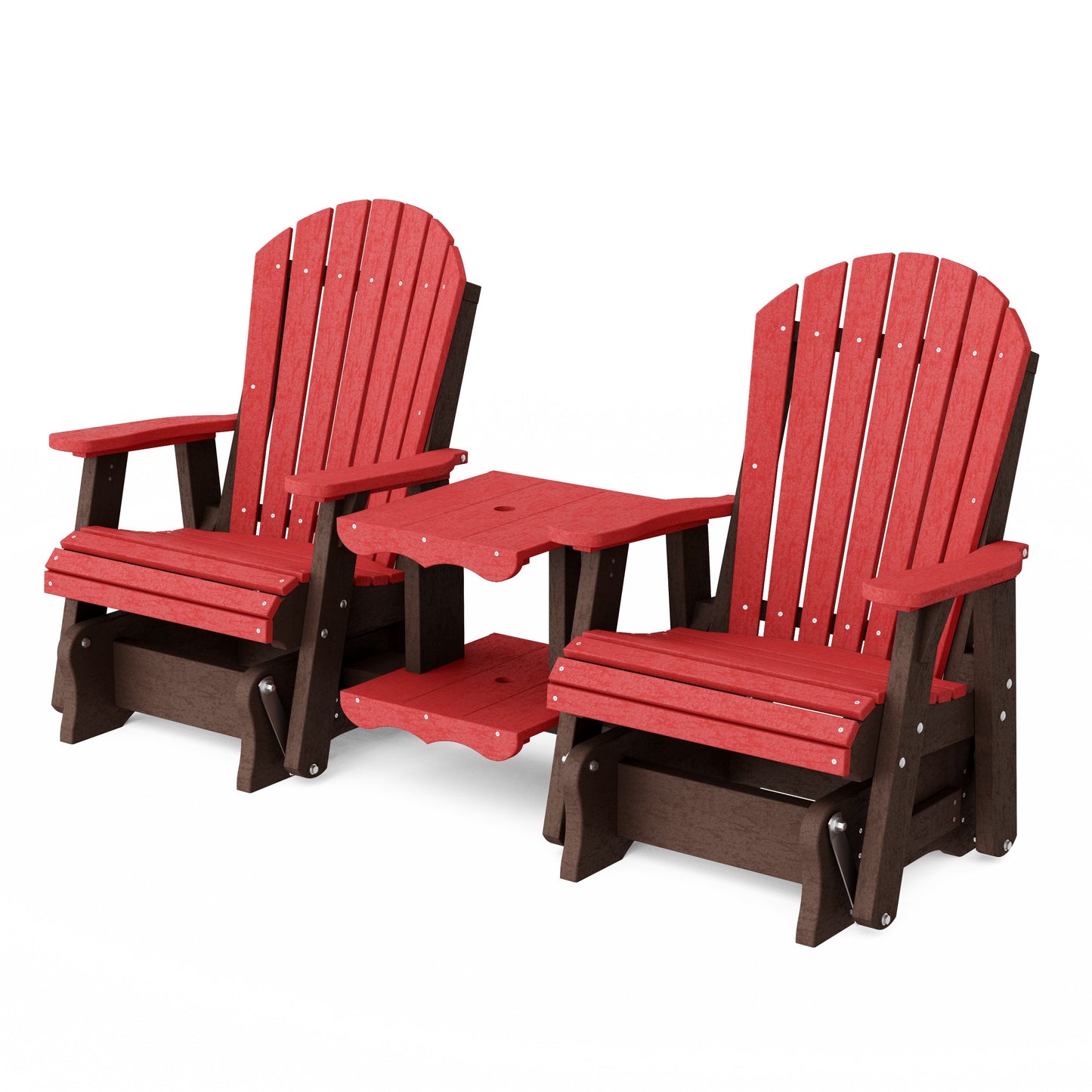 Heritage Adirondack Glider Chair Set with Center Table