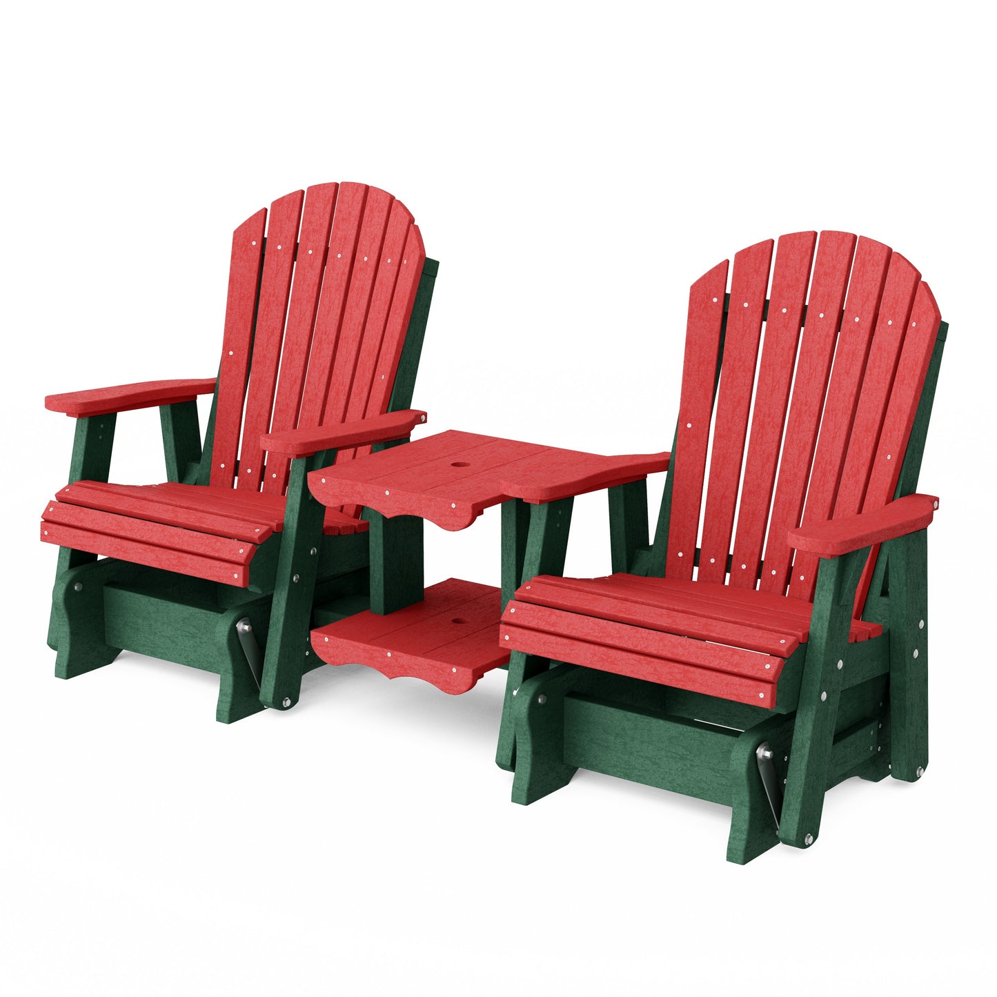 Heritage Adirondack Glider Chair Set with Center Table