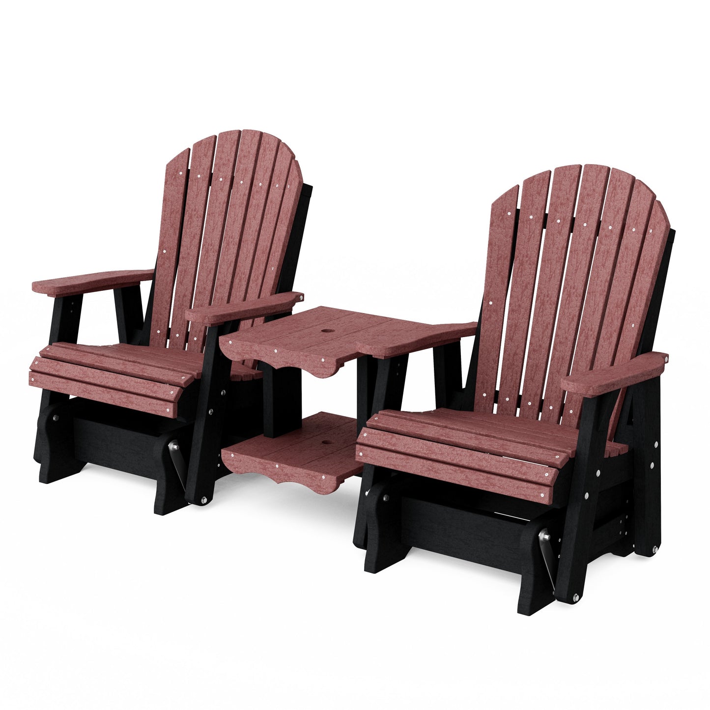 Heritage Adirondack Glider Chair Set with Center Table