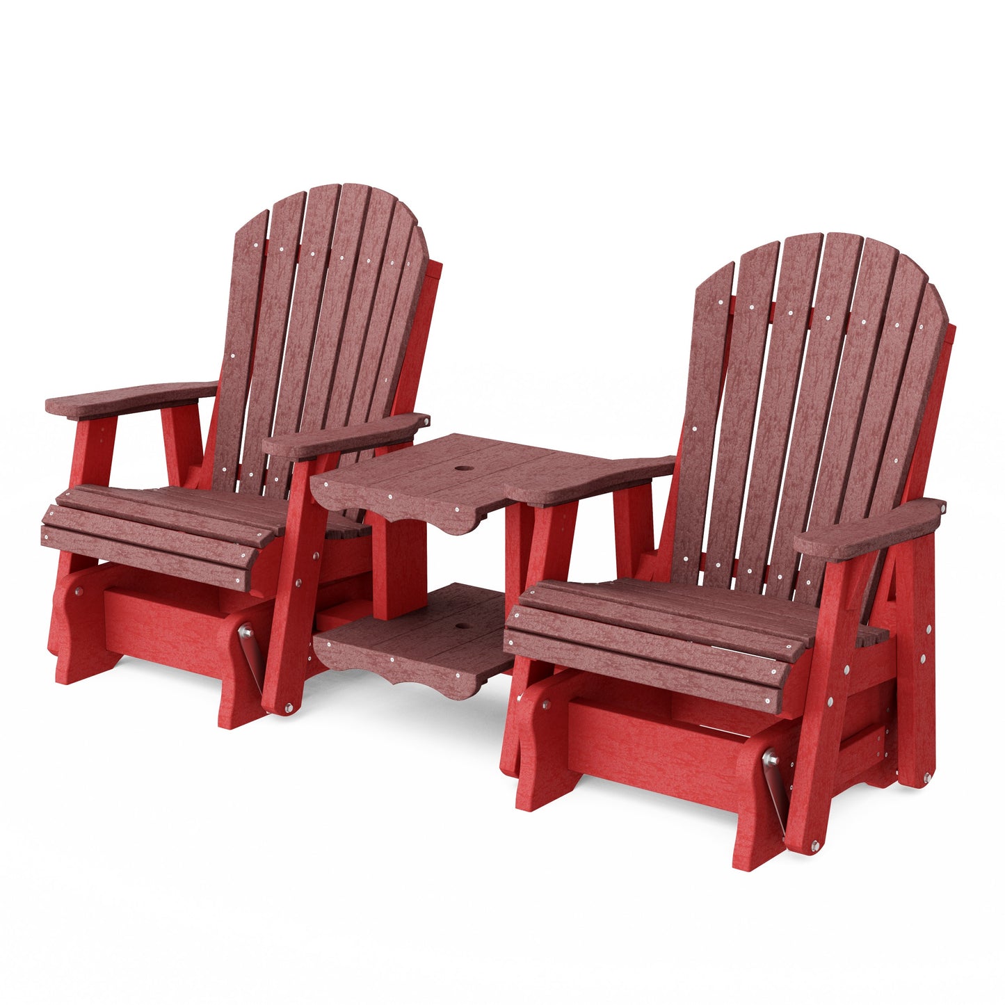 Heritage Adirondack Glider Chair Set with Center Table