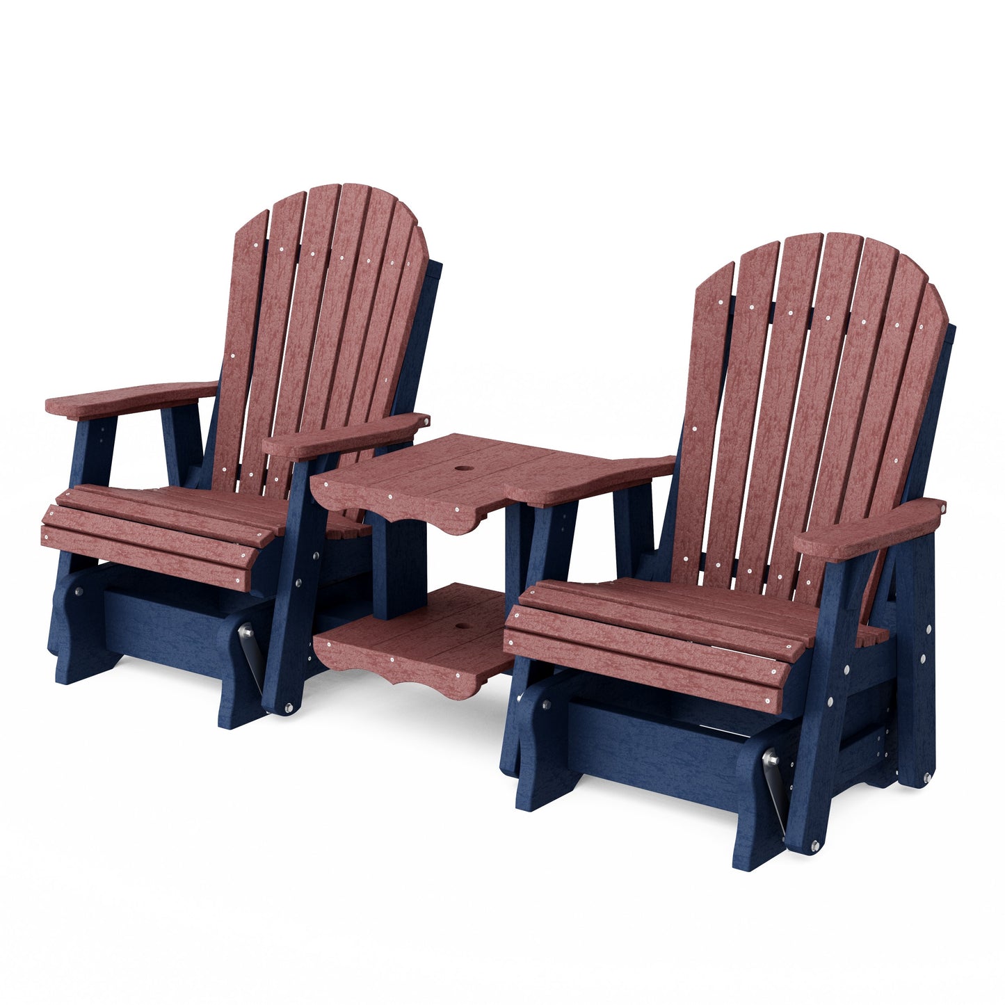 Heritage Adirondack Glider Chair Set with Center Table