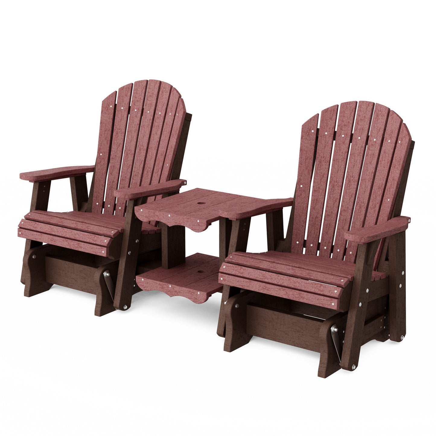 Heritage Adirondack Glider Chair Set with Center Table