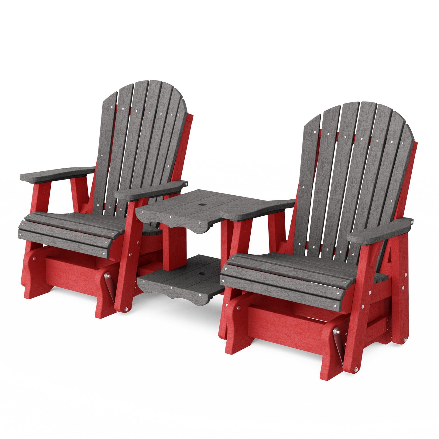 Heritage Adirondack Glider Chair Set with Center Table