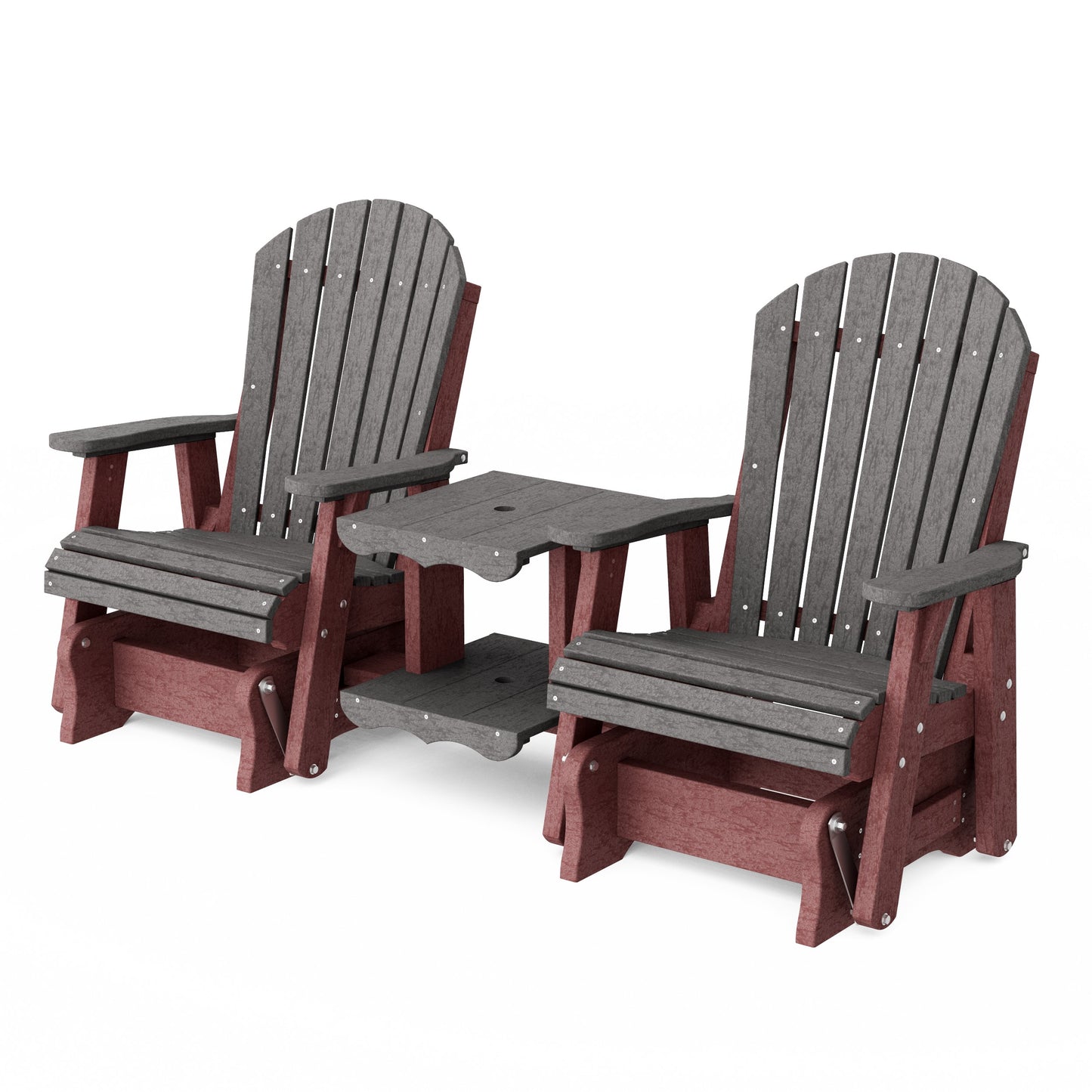 Heritage Adirondack Glider Chair Set with Center Table