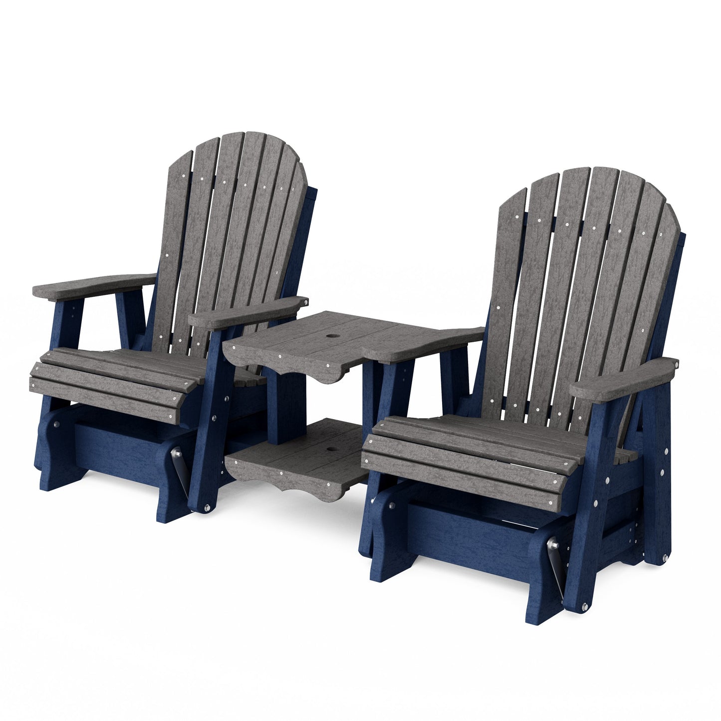 Heritage Adirondack Glider Chair Set with Center Table