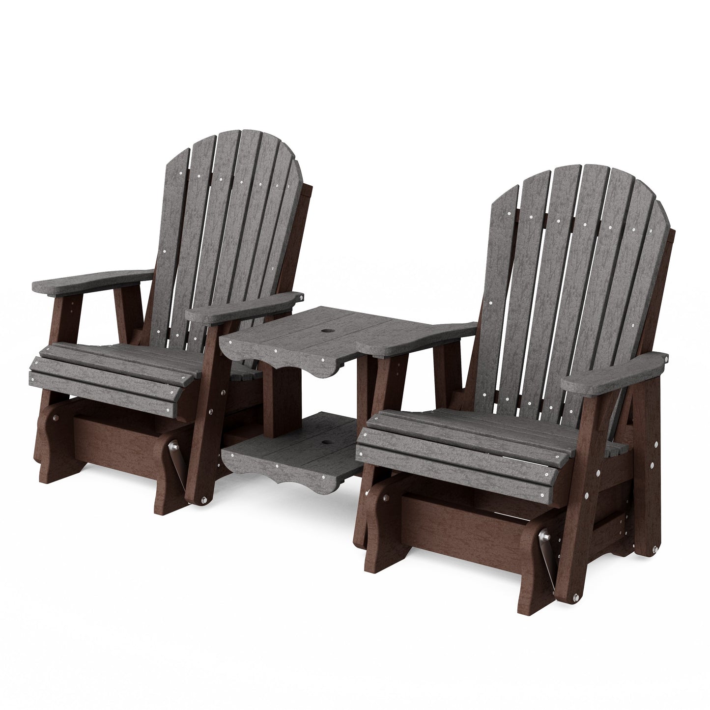 Heritage Adirondack Glider Chair Set with Center Table