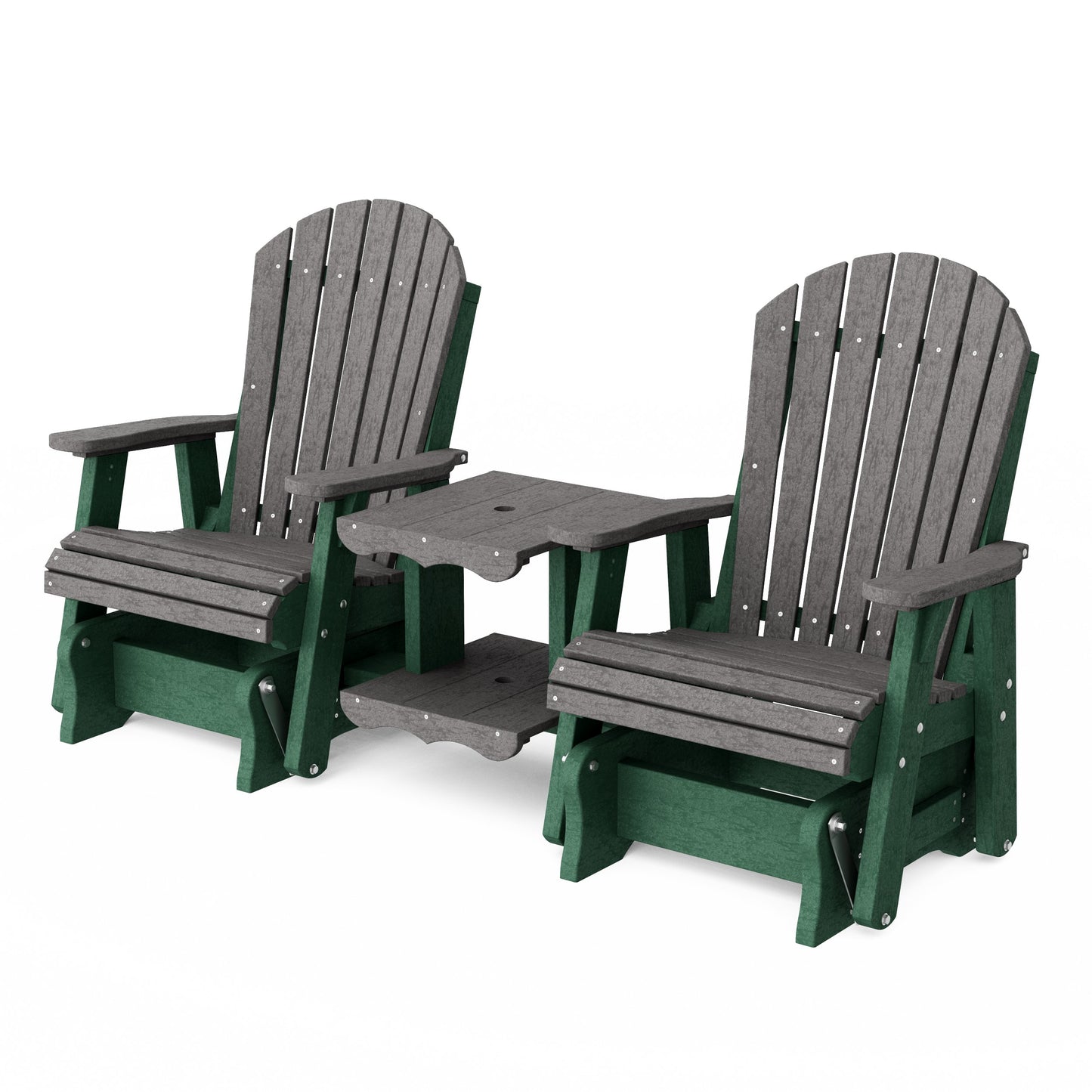 Heritage Adirondack Glider Chair Set with Center Table
