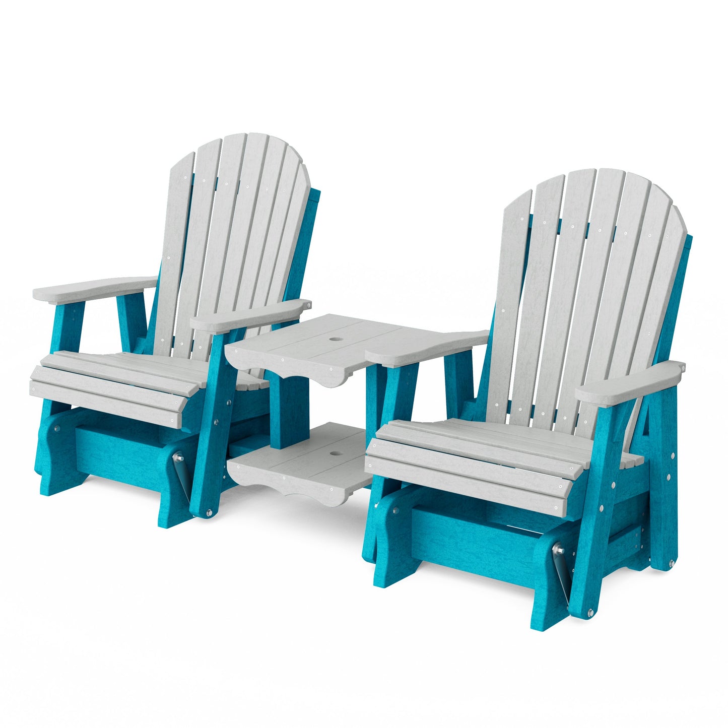 Heritage Adirondack Glider Chair Set with Center Table