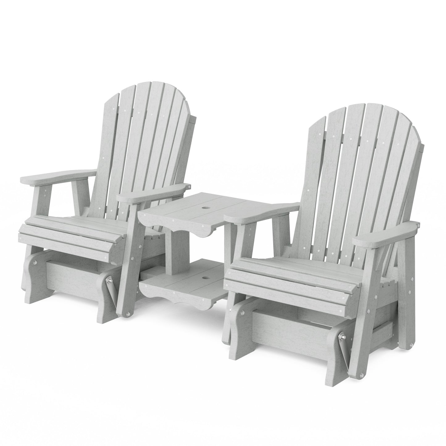 Heritage Adirondack Glider Chair Set with Center Table