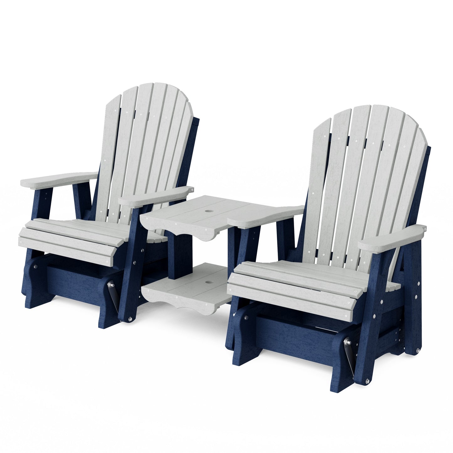 Heritage Adirondack Glider Chair Set with Center Table