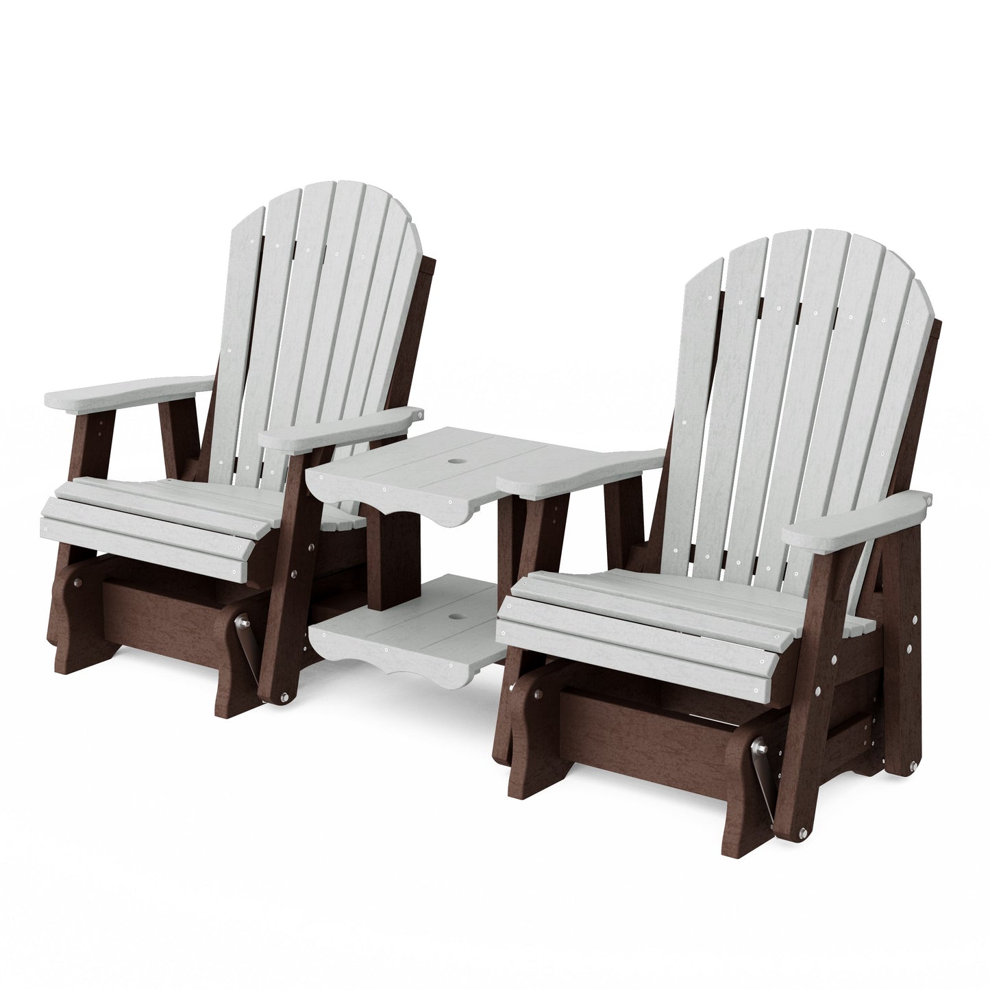Heritage Adirondack Glider Chair Set with Center Table