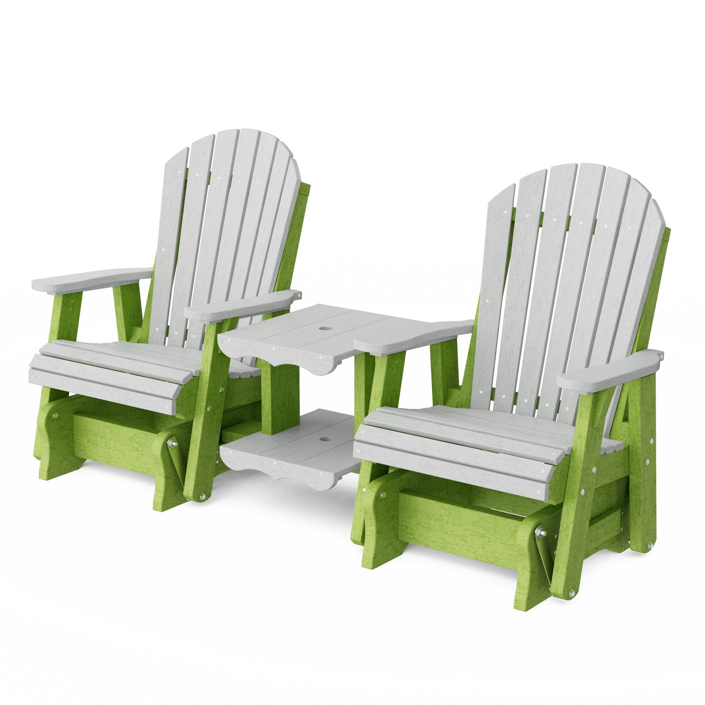 Heritage Adirondack Glider Chair Set with Center Table