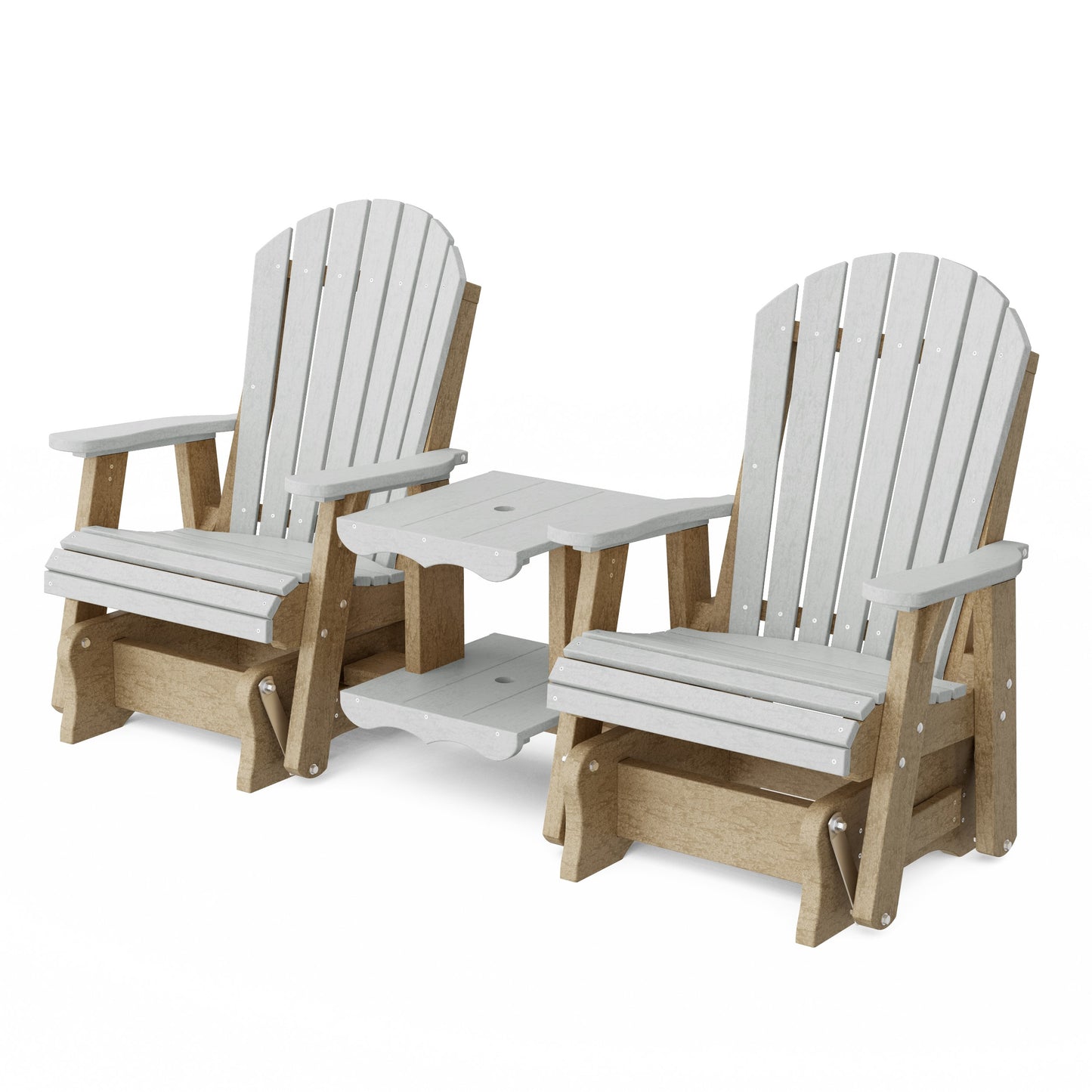 Heritage Adirondack Glider Chair Set with Center Table