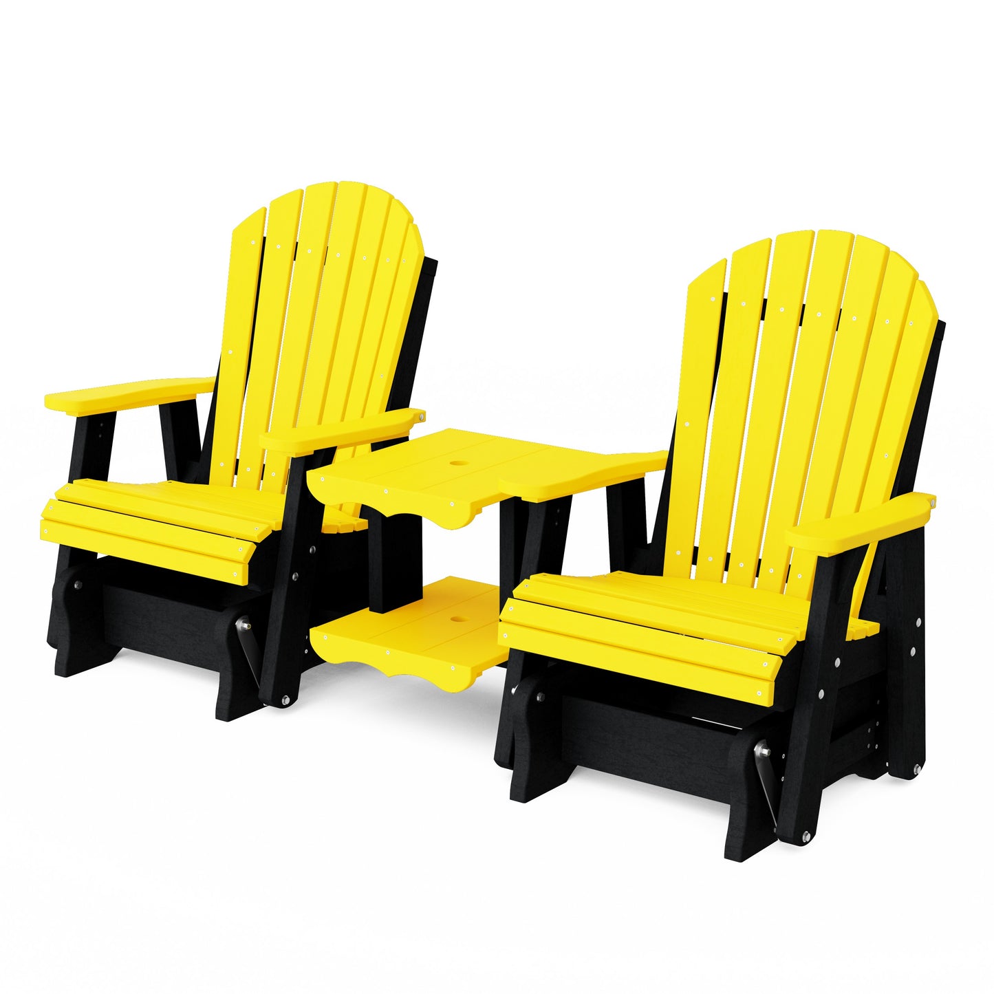 Heritage Adirondack Glider Chair Set with Center Table