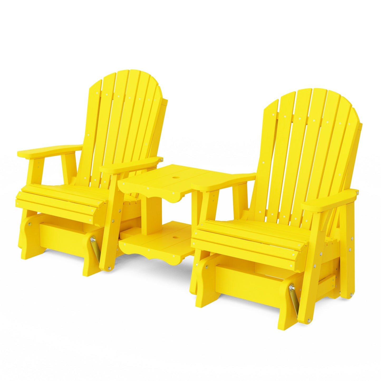 Heritage Adirondack Glider Chair Set with Center Table