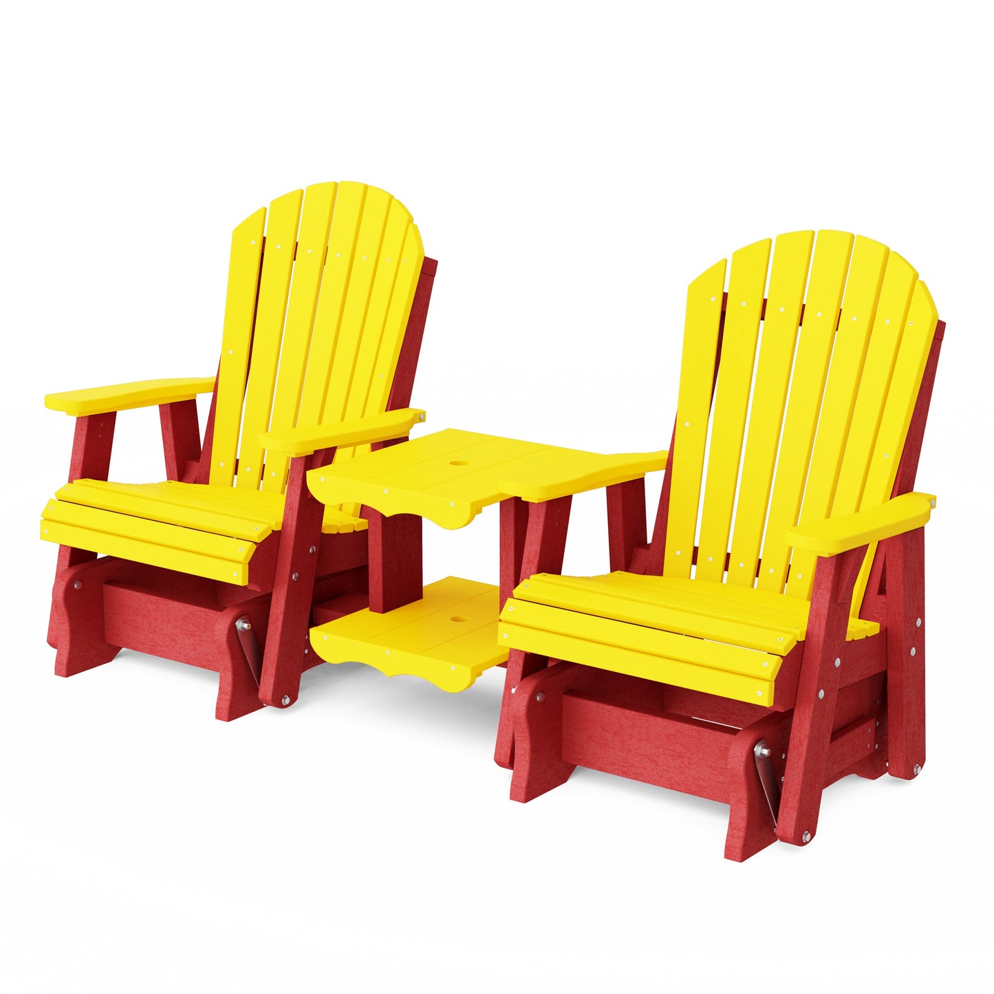 Heritage Adirondack Glider Chair Set with Center Table