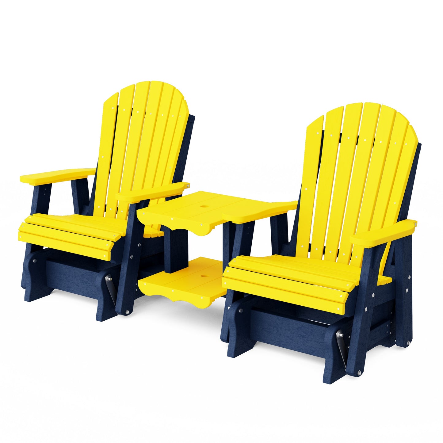 Heritage Adirondack Glider Chair Set with Center Table