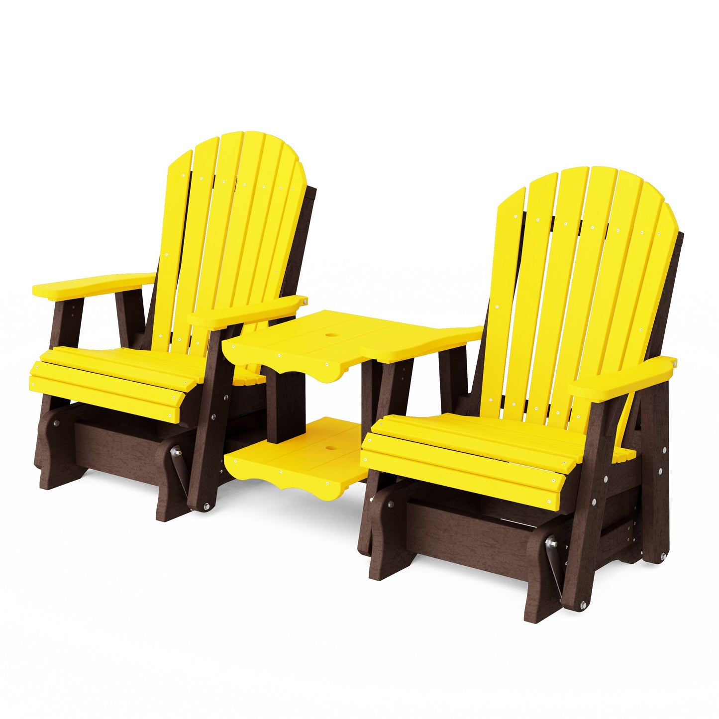 Heritage Adirondack Glider Chair Set with Center Table