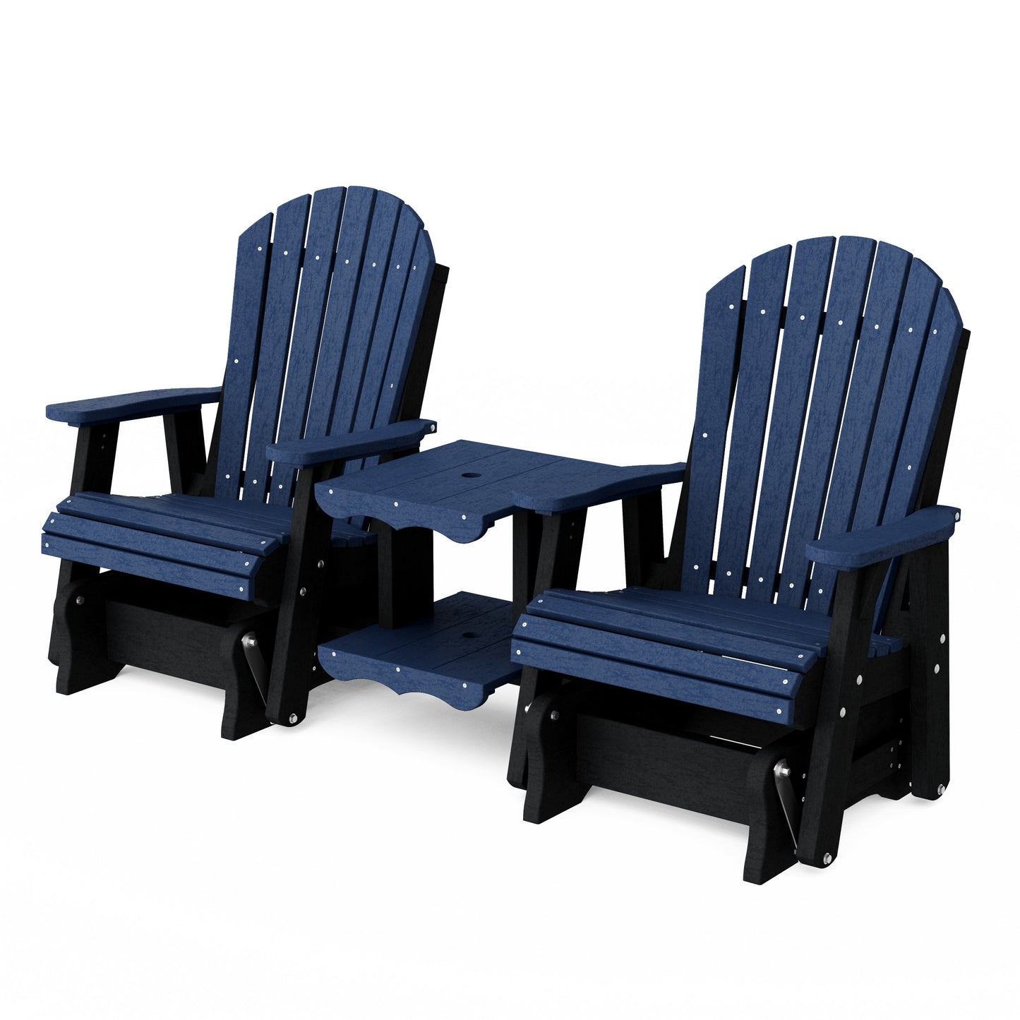 Heritage Adirondack Glider Chair Set with Center Table