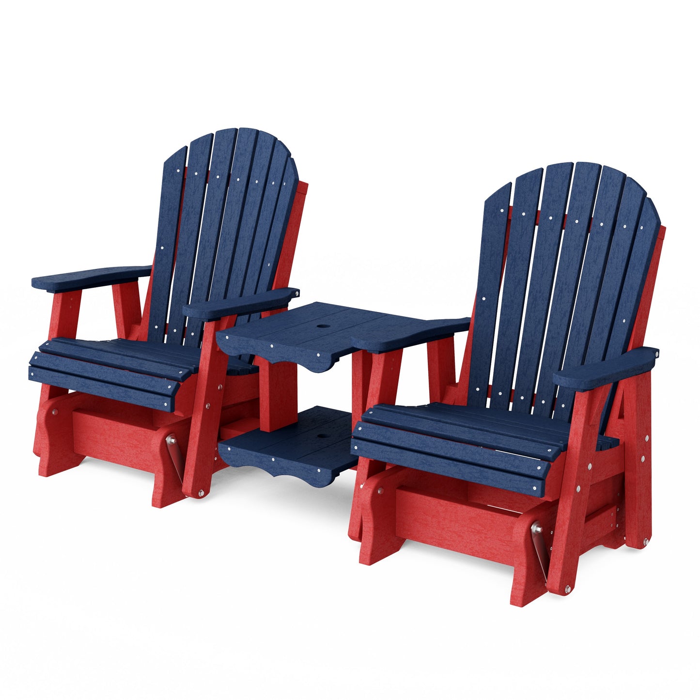 Heritage Adirondack Glider Chair Set with Center Table