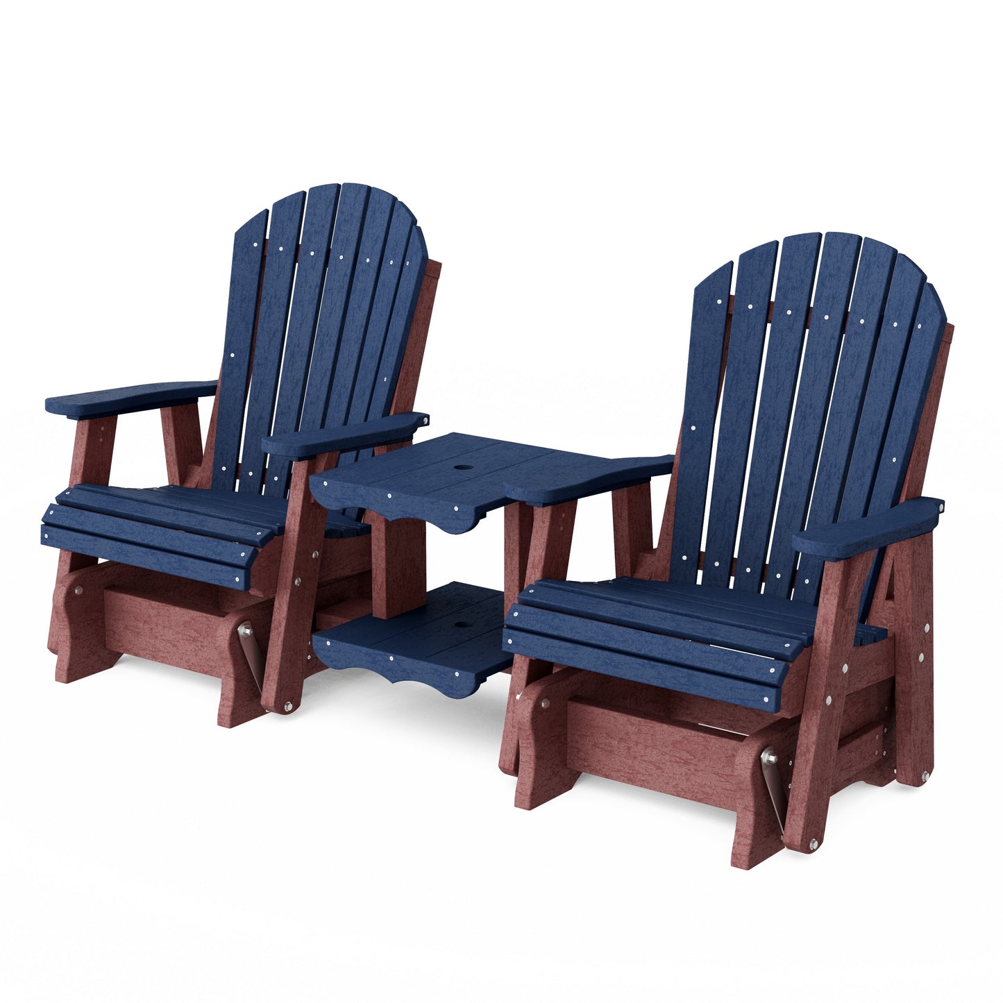Heritage Adirondack Glider Chair Set with Center Table