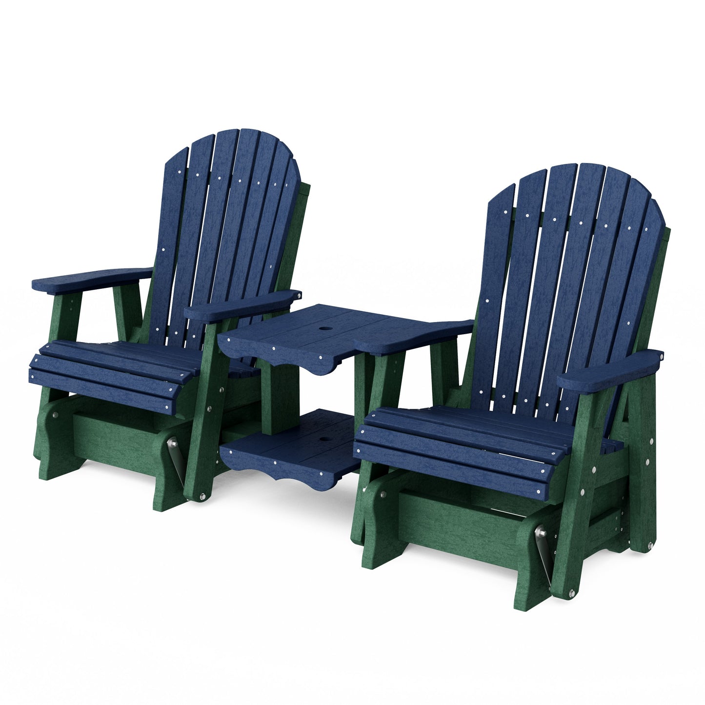 Heritage Adirondack Glider Chair Set with Center Table