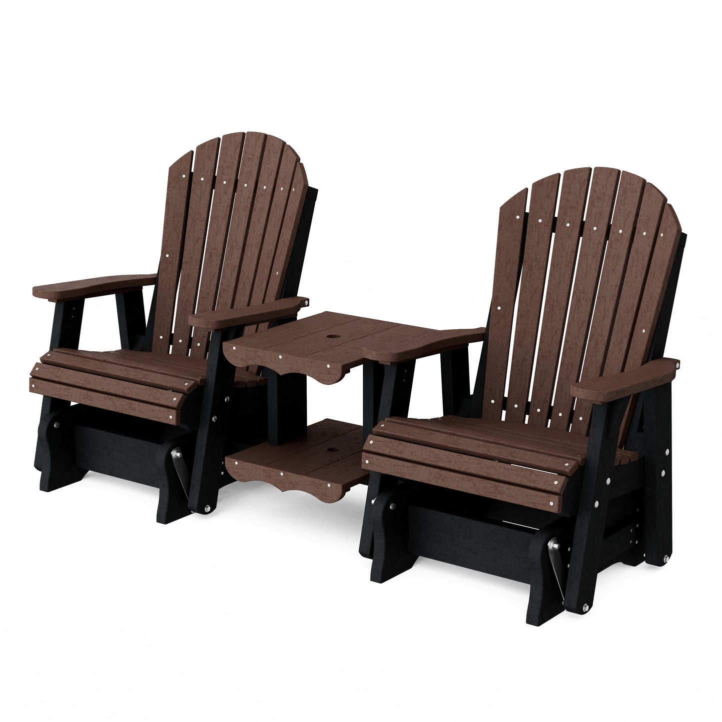 Heritage Adirondack Glider Chair Set with Center Table