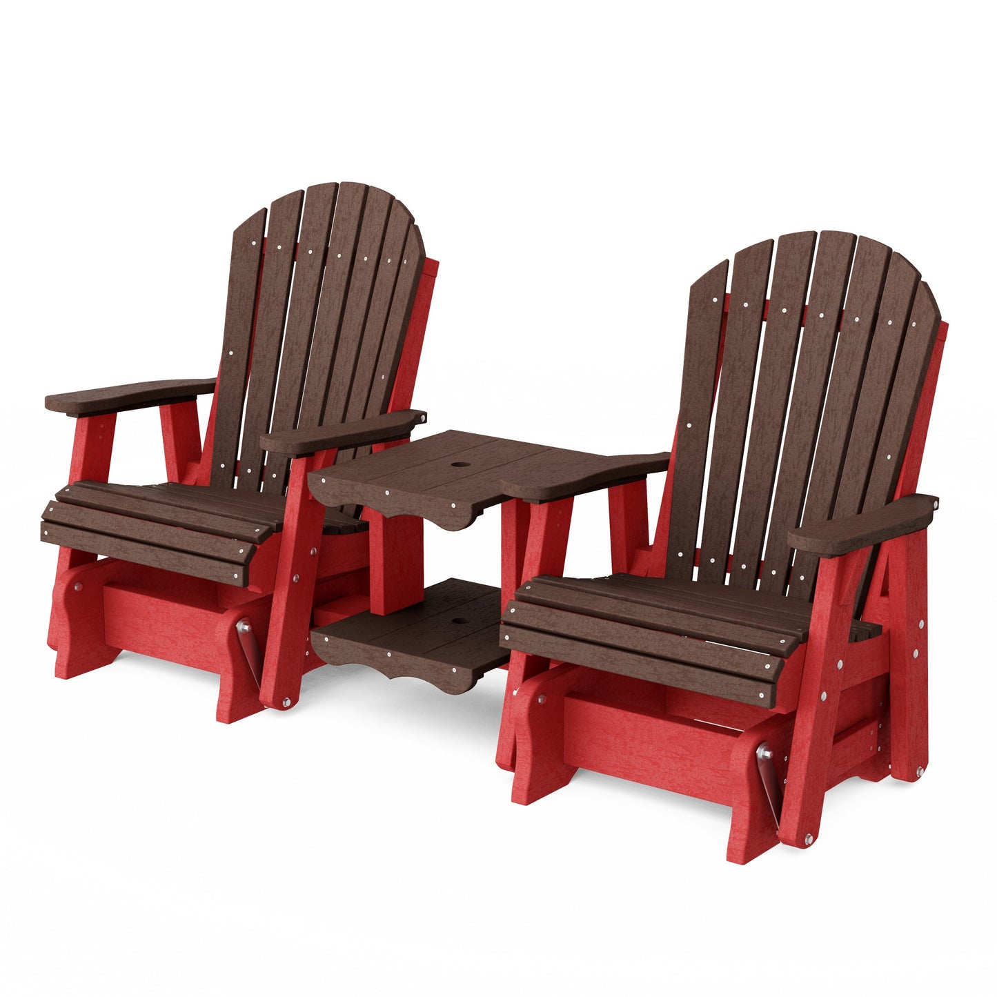 Heritage Adirondack Glider Chair Set with Center Table